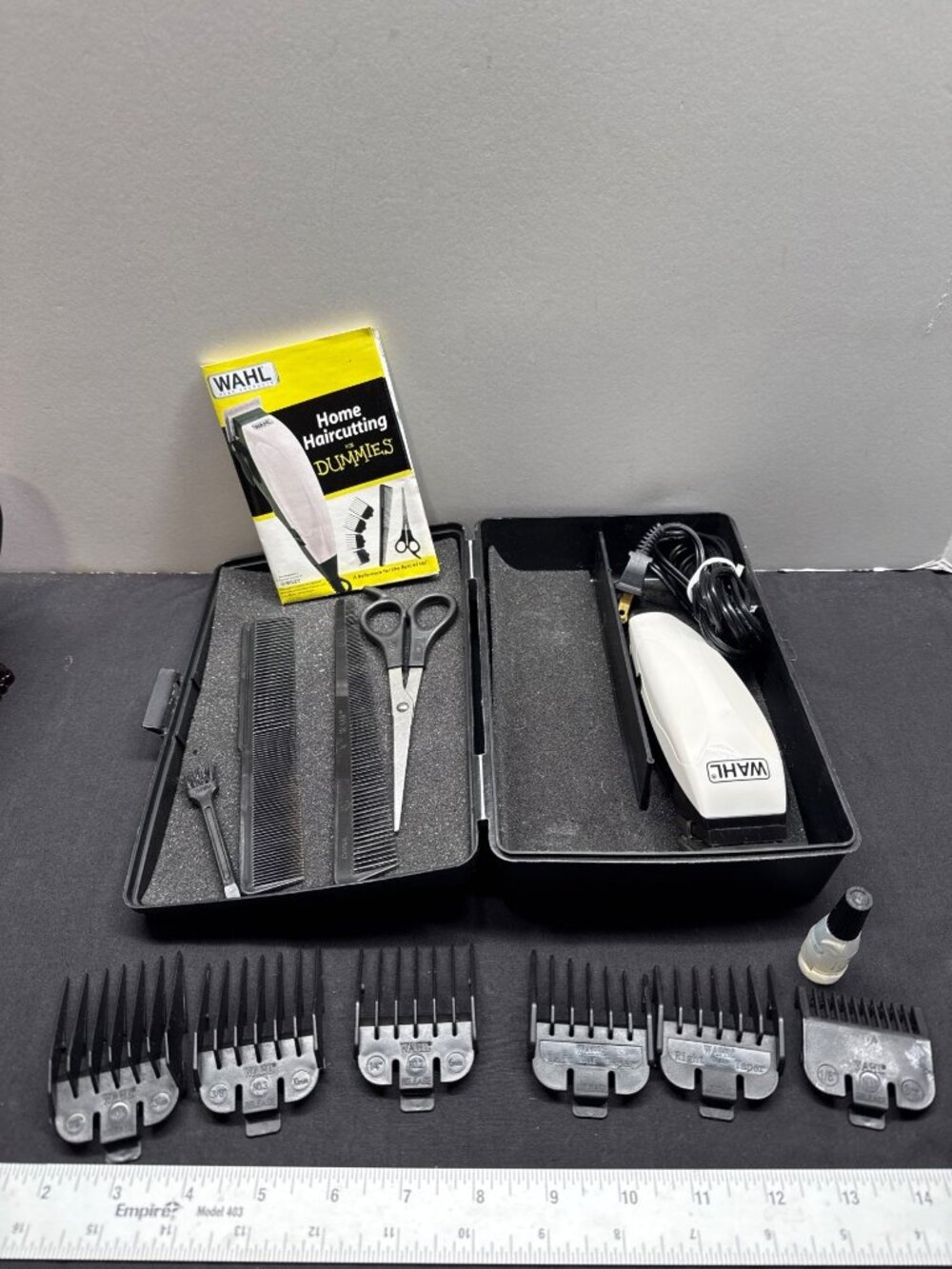 Wahl Precision Hair Clipper Set Guide Combs Scissors & Home Haircutting For Dumm